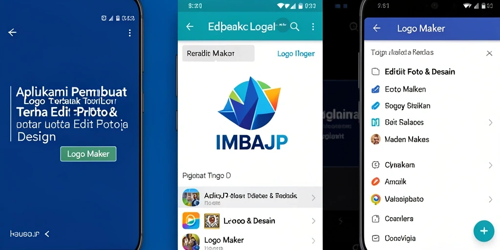 Tampilan antarmuka IMBAJP dengan fitur Logo Maker yang intuitif.