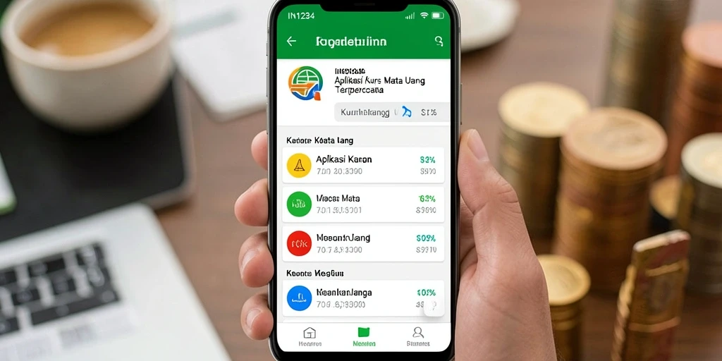Tampilan antarmuka IN1234 yang intuitif untuk kurs mata uang.